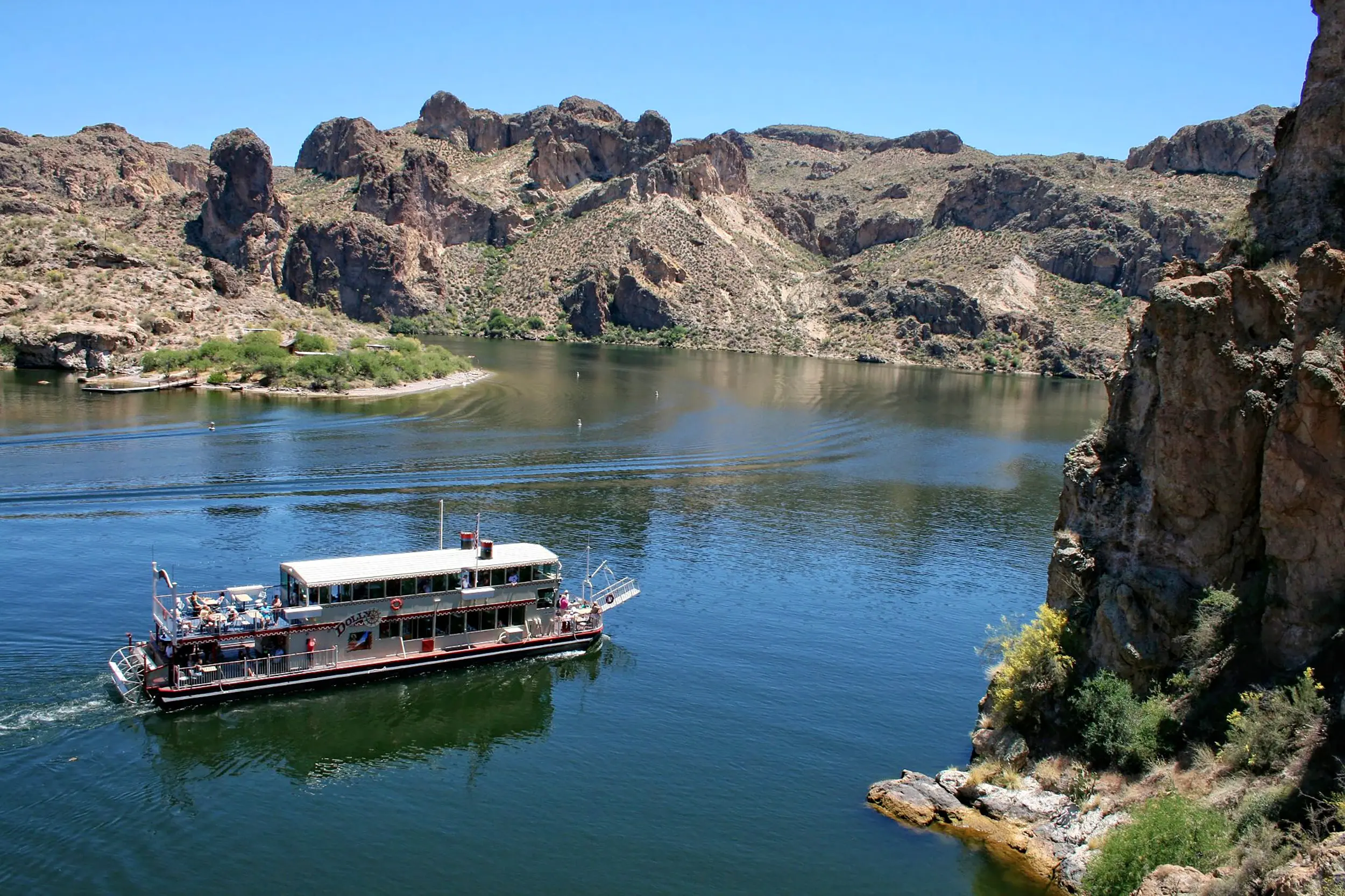 Dolly Steamboat Ride on the Salt River in Tortilla Flat, Arizona