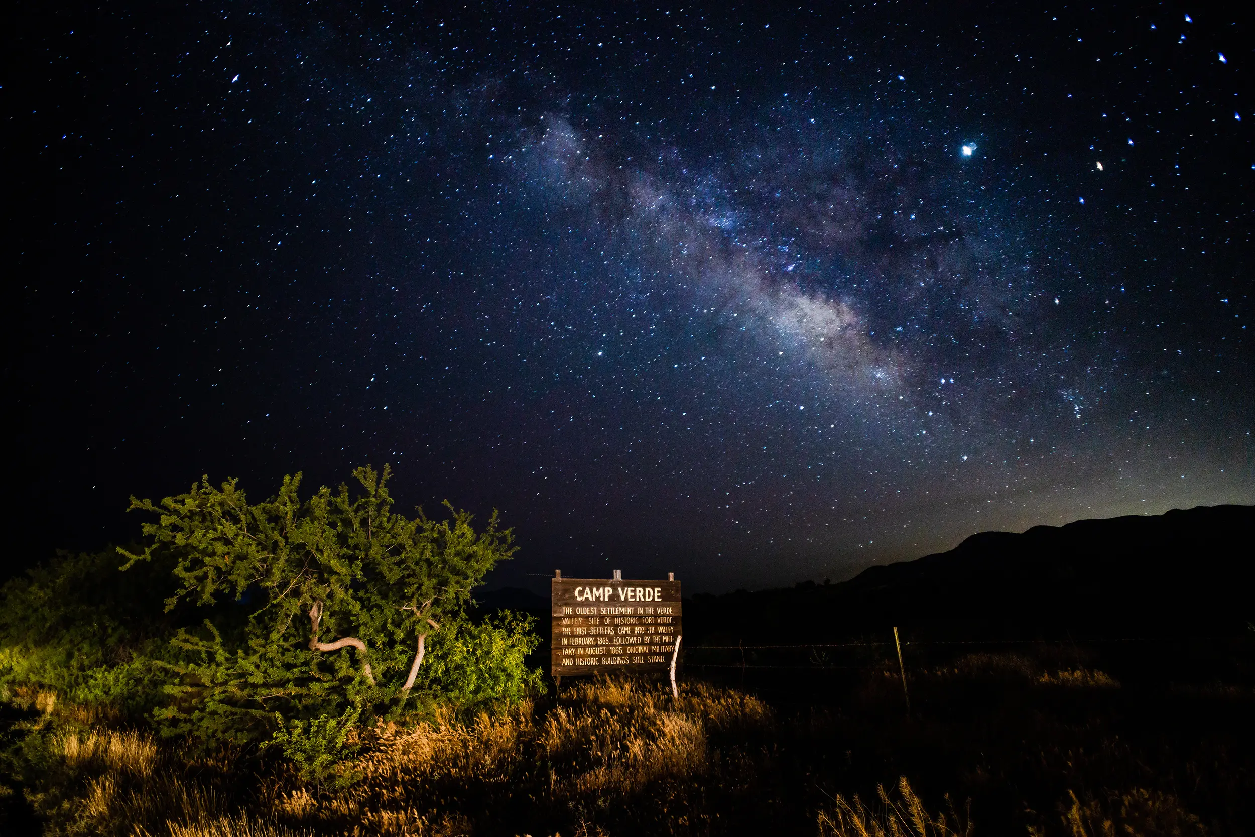 Camp Verde at night