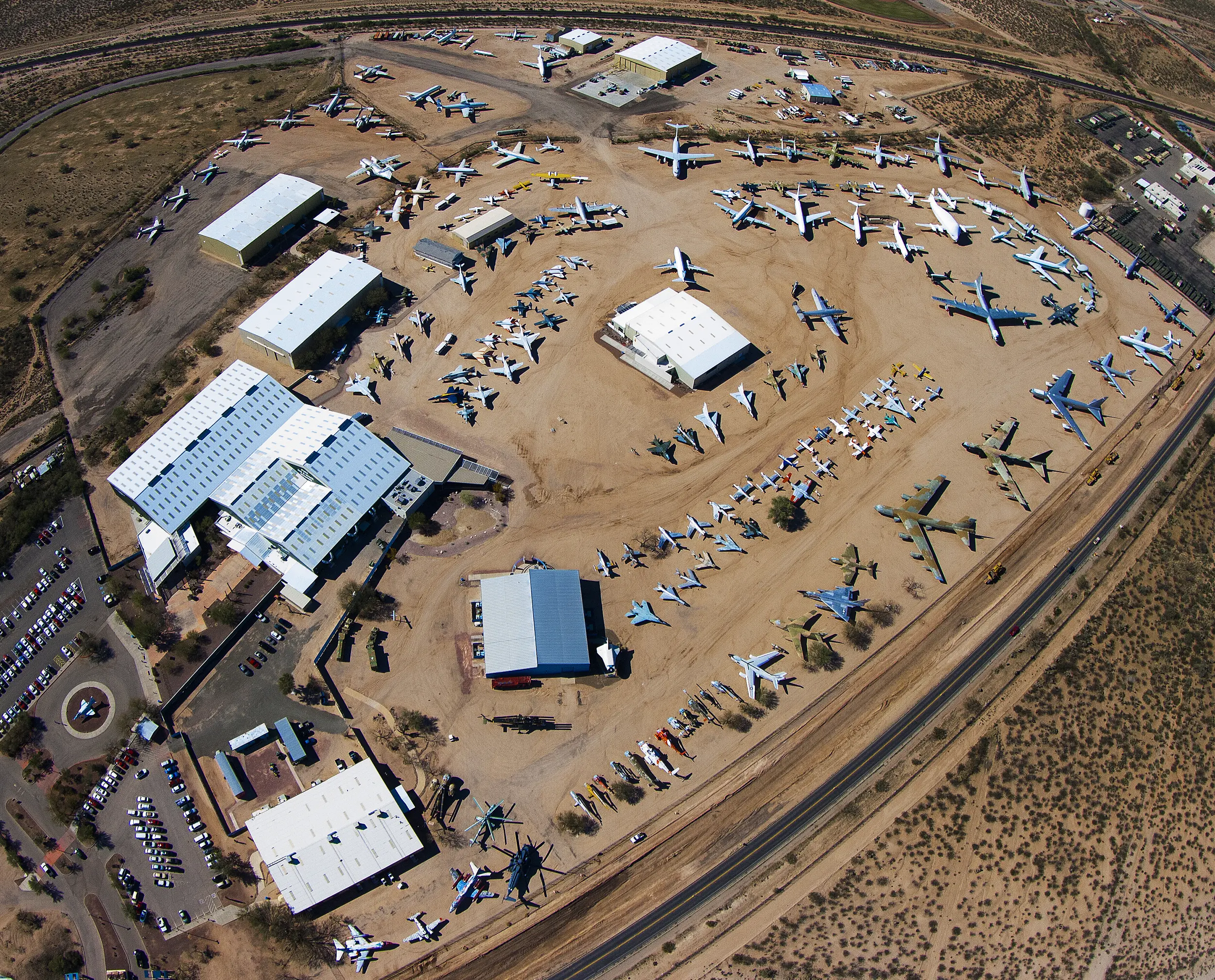 Pima Air and Space Museum as seen from the air